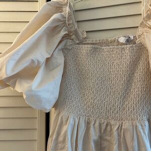 Zoco puff sleeve smocked dress